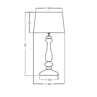 Lampa stołowa szklana Versailles Copper | 4Concept