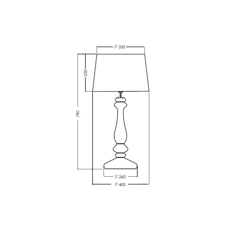 Lampa stołowa szklana Versailles Copper | 4Concept