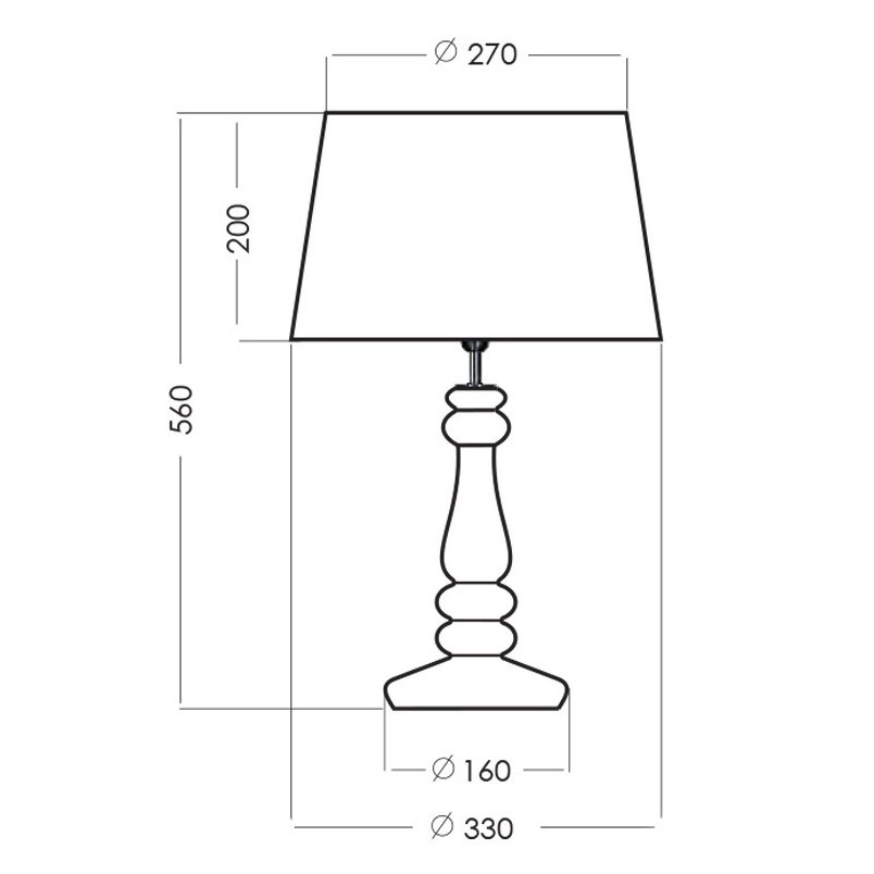 Lampa stołowa szklana czarna 4Concept Petit Trianon - Eleganckie oświetlenie