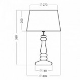 Lampa stołowa szklana czarna 4Concept | Glamour Petit Trianon