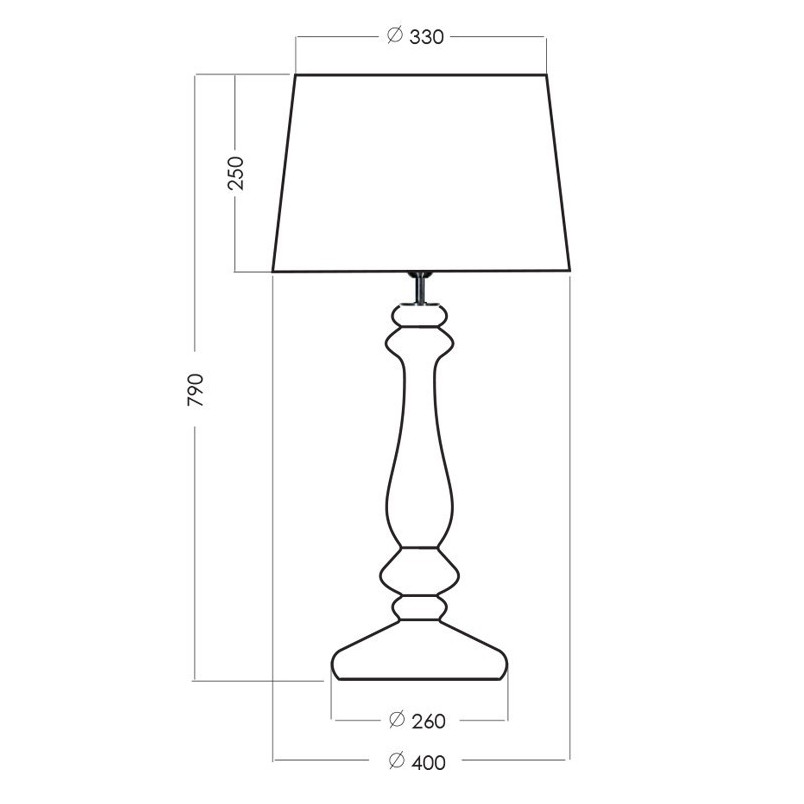 Lampa stołowa szklana Versailles | 4Concept - Elegancki design