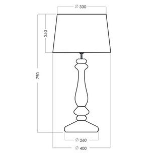 Lampa stołowa szklana czarna Versailles 4Concept - Elegancki design