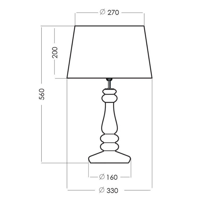 Lampa stołowa szklana czarna 4Concept Petit Trianon - Glamour | Kup online