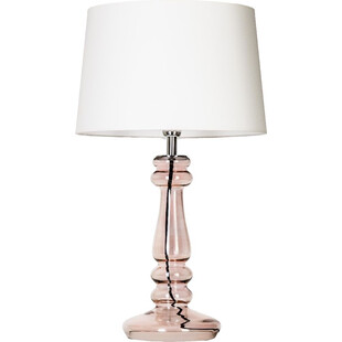 Lampa stołowa szklana biała 4Concept | Glamour Petit Trianon