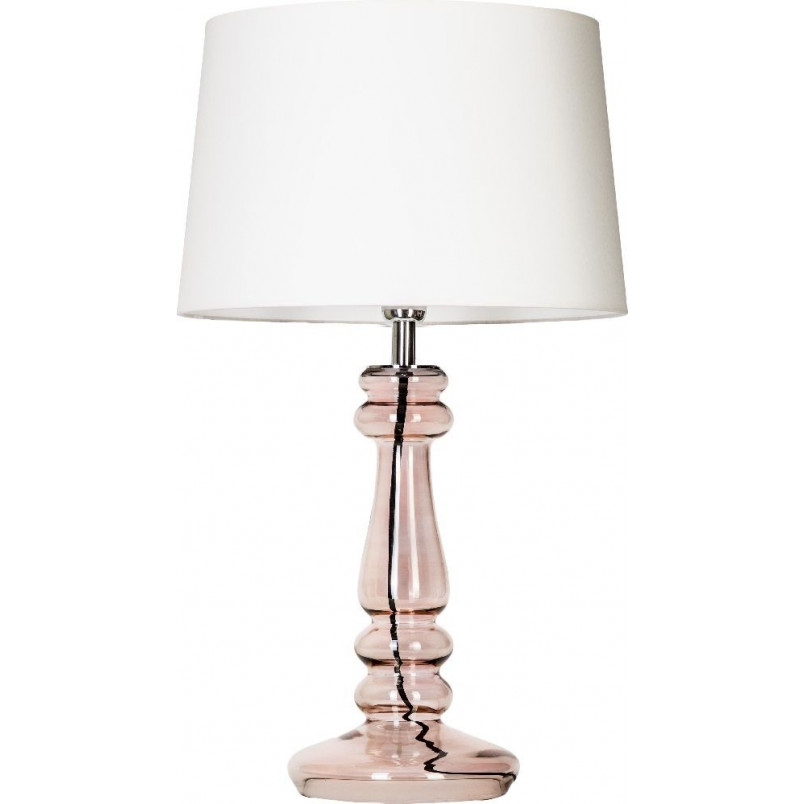 Lampa stołowa szklana biała 4Concept | Glamour Petit Trianon