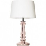 Lampa stołowa szklana biała 4Concept | Glamour Petit Trianon