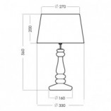 Lampa stołowa szklana biała 4Concept | Glamour Petit Trianon