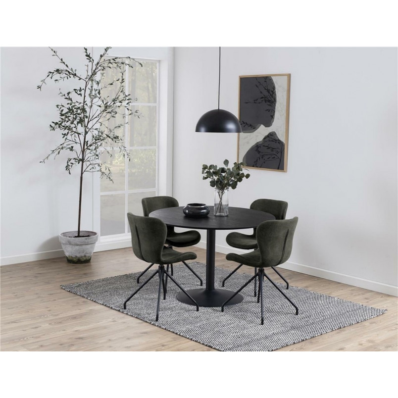 Stół okrągły Ibiza Actona | Czarny dąb | 110cm