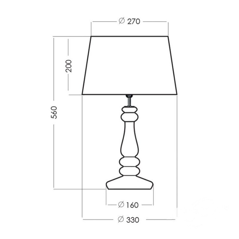 Lampa stołowa szklana czarna 4Concept | Glamour Petit Trianon