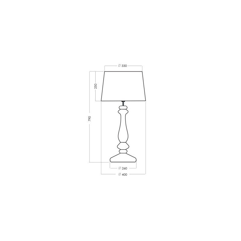 Lampa stołowa szklana glamour Versailles | 4Concept