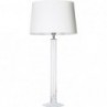 Lampa stołowa szklana Fjord Biała 4Concept do sypialni