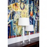Lampa stołowa szklana Fjord White 4Concept | Eleganckie oświetlenie
