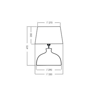 Lampa stołowa szklana Haga Taupe | 4Concept - Eleganckie oświetlenie