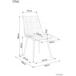 Krzesło welurowe Signal Chic Velvet - Ciemnozielone | Elegancki Design