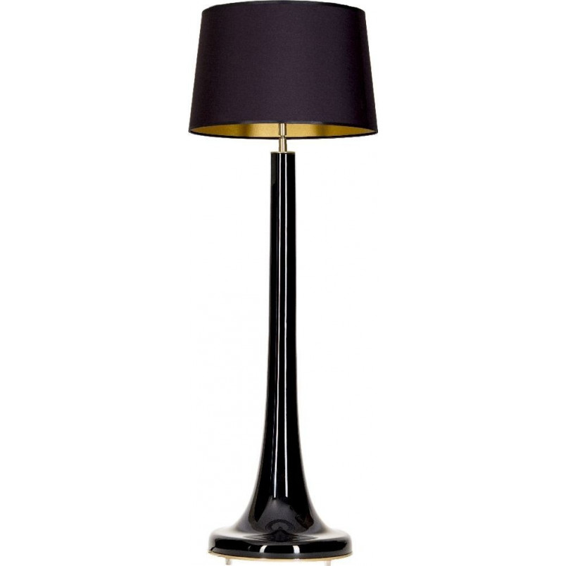 Lampa stołowa szklana Zürich Black Czarna 4Concept do sypialni