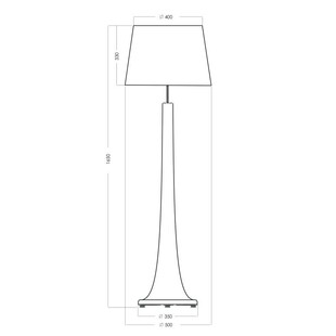 Lampa stołowa szklana Zürich Black Czarna marki 4Concept