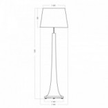 Lampa podłogowa szklana Zürich Black | 4Concept