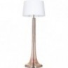Lampa stołowa szklana Zürich Transparent Copper Biała 4Concept do sypialni