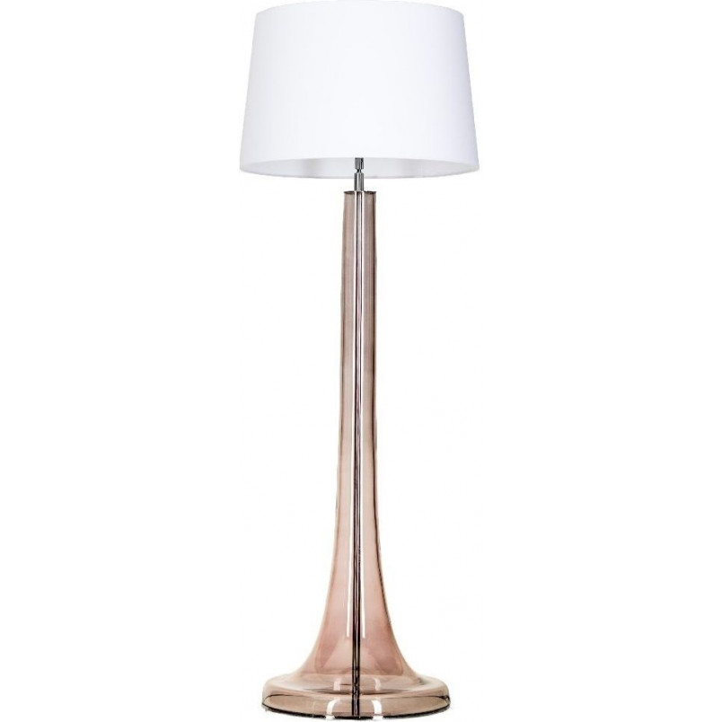 Lampa podłogowa Zürich - szklana, biała, miedziana | 4Concept