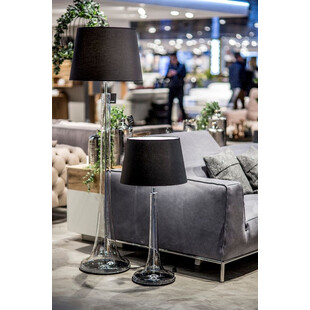Lampa stołowa szklana Zürich Transparent Black Czarna marki 4Concept