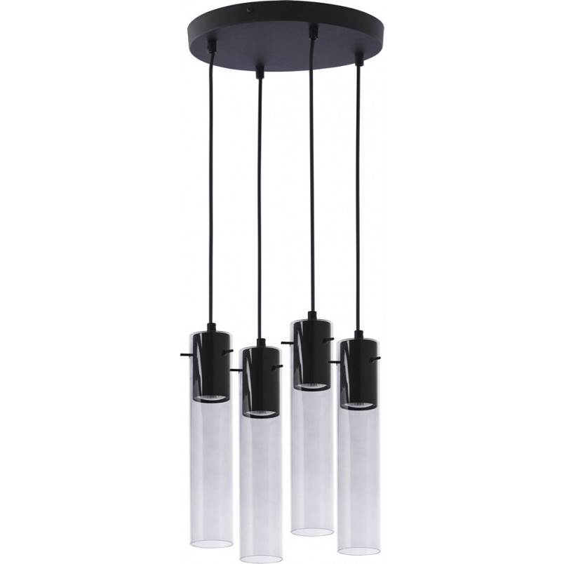 Stylowa Lampa szklana wiszące tuby Look IV 30 grafitowa TK Lighting do kuchni i salonu.