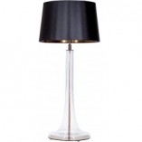 Lampa stołowa szklana Lozanna czarna | 4Concept