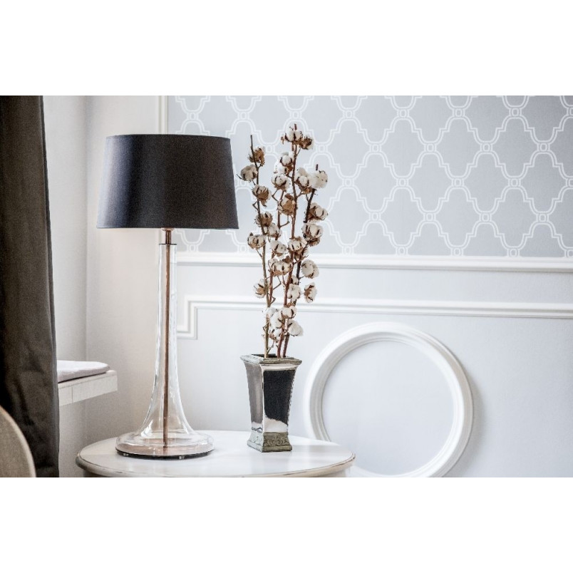 Lampa stołowa szklana Lozanna czarna | 4Concept