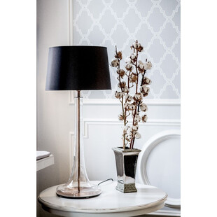 Lampa stołowa szklana Lozanna czarna | 4Concept