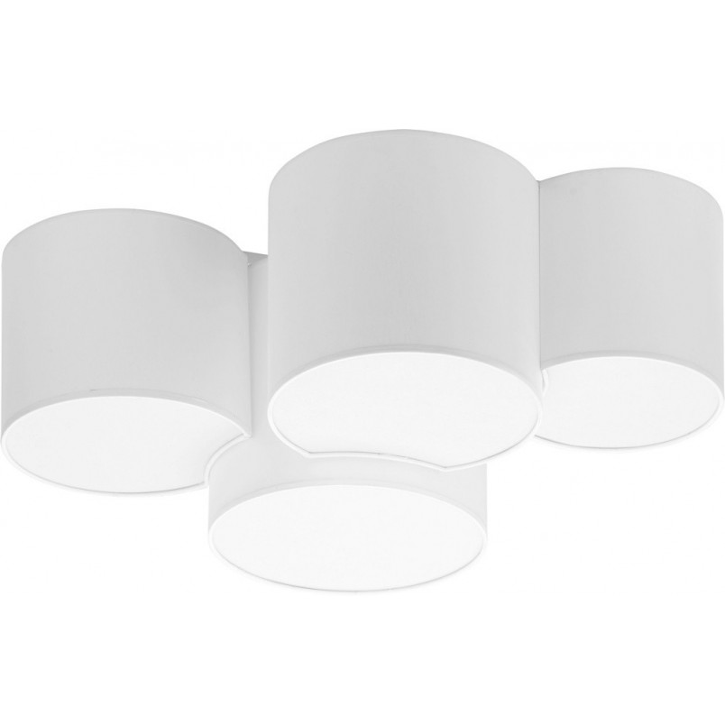 Plafon Mona IV biały TK Lighting | Lampa materiałowa E27