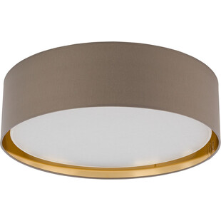 Plafon okrągły glamour z abażurem Bilbao 60 beżowo-złoty marki TK Lighting