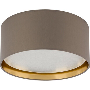 Plafon okrągły glamour z abażurem Bilbao 45 beżowo-złoty marki TK Lighting