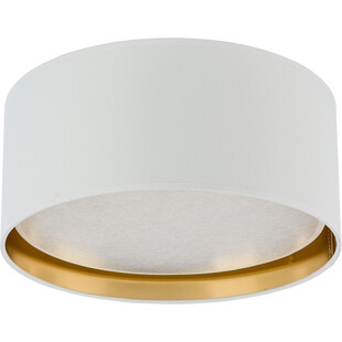 Plafon okrągły glamour z abażurem Bilbao 45 biało-złoty marki TK Lighting