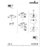 Lampa wisząca Alton czarna Nordlux | Szkło, E27, 35cm