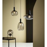 Lampa wisząca Alton czarna Nordlux | Szkło, E27, 35cm