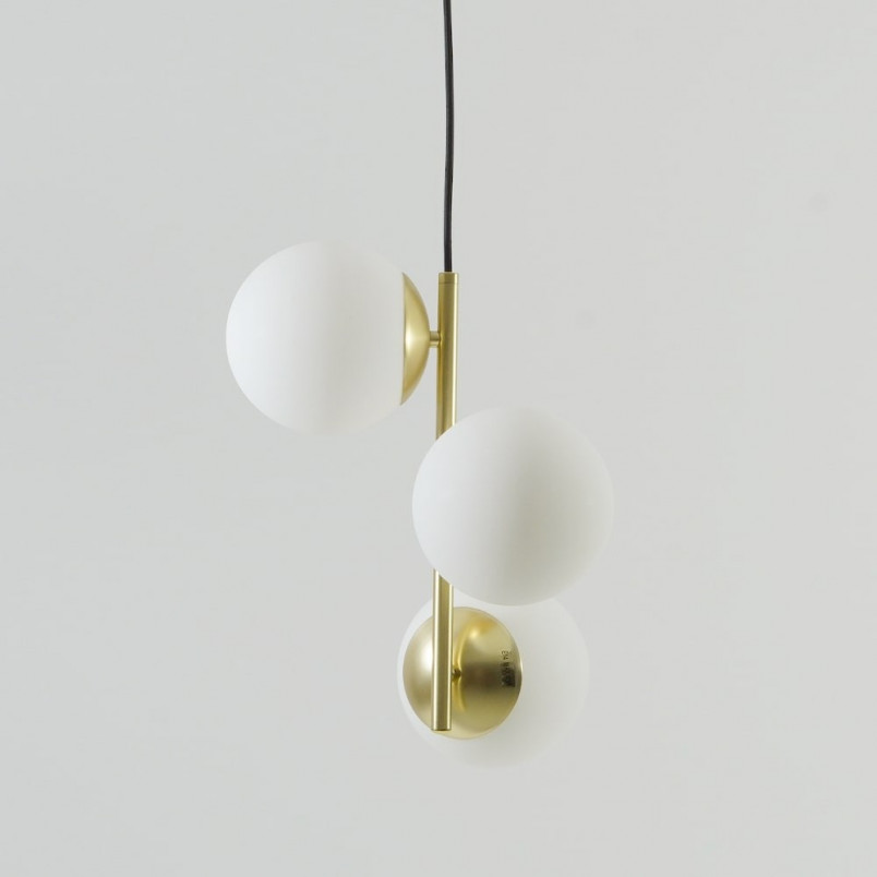 Lampa wisząca Lilly - szklane kule, mosiądz, Nordlux | Sklep