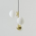 Lampa wisząca Lilly - szklane kule, mosiądz, Nordlux | Sklep
