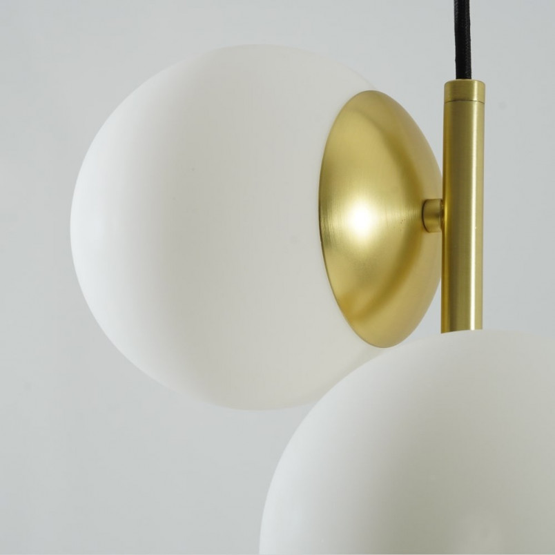 Lampa wisząca Lilly - szklane kule, mosiądz, Nordlux | Sklep