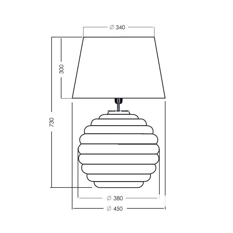 Lampa stołowa czarna Saint Tropez | 4Concept - Eleganckie oświetlenie