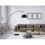 Lampa podłogowa łukowa Celia czarna MaxLight | Eleganckie oświetlenie