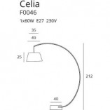 Lampa podłogowa łukowa Celia czarna MaxLight | Eleganckie oświetlenie