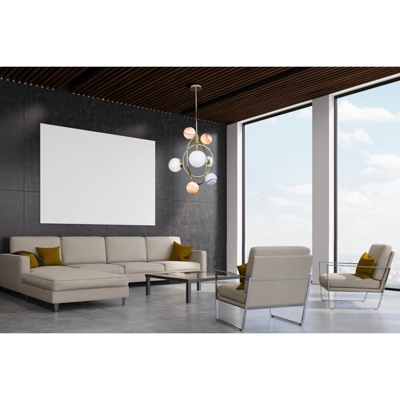 Lampa wisząca Cosmos | Multikolor, Złoty | MaxLight