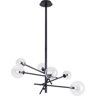 Lampa wisząca szklane kule Lollipop 88 przezroczysto-czarna marki MaxLight