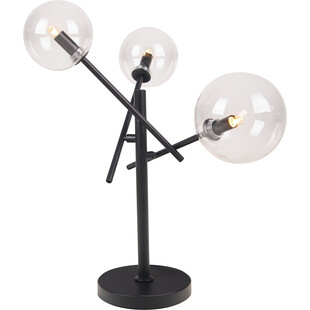 Lampa stołowa Lollipop | MaxLight - Szklane kule, czarno-przezroczysta