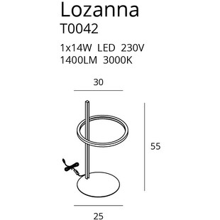 Lampa stołowa glamour Lozanna LED złota - MaxLight