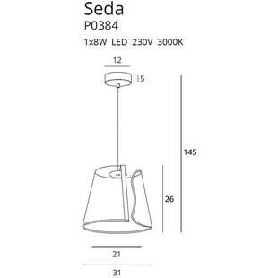 Lampa wisząca glamour Seda LED złota MaxLight - Odkryj elegancję!
