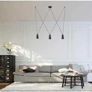 Lampa wisząca Sistema 80cm czarna - MaxLight | Minimalizm i styl