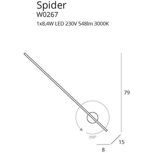 Kinkiet łazienkowy LED Spider czarny MaxLight | Nowoczesne oświetlenie