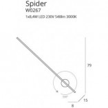 Kinkiet łazienkowy LED Spider czarny MaxLight | Nowoczesne oświetlenie