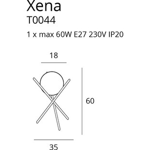 Lampa stołowa biało-złota Xena | MaxLight - Elegancki design