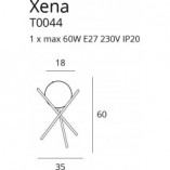 Lampa stołowa biało-złota Xena | MaxLight - Elegancki design